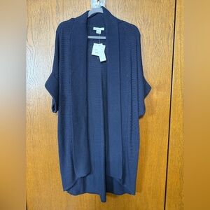 Liz Claiborne Navy Blue Open Front Cardigan Sweater NWT